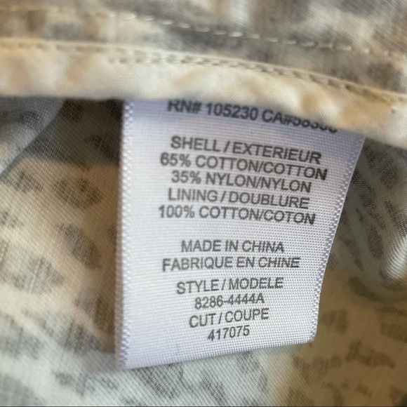 Joie Womens sz XS White Gray Barker Jacket a' Leopard Zip Toggle Hood - Picture 8 of 9